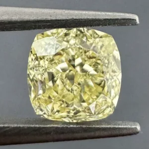 1.23 Carat Cushion Brilliant Fancy Light Yellow VS1 Natural Diamond