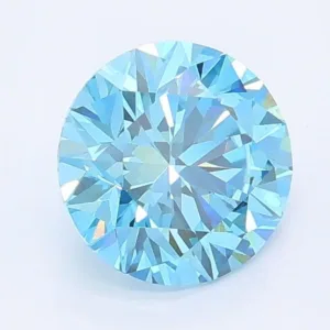 1.23 Carat Round Fancy Vivid Blue VS1 Lab Diamond