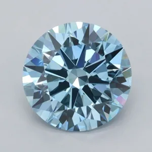 1.23 Carat Round Fancy Vivid Blue VVS2 Lab Diamond