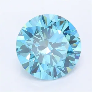 1.25 Carat Round Fancy Vivid Blue VVS2 Lab Diamond