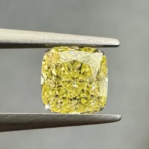 1.26 Carat Cushion Brilliant Fancy Yellow VS2 Natural Diamond
