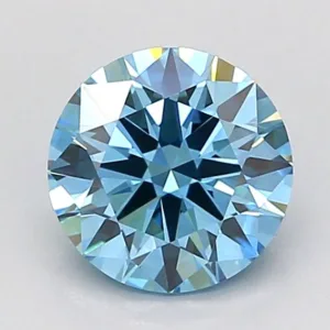 1.26 Carat Round Fancy Vivid Blue VVS2 Lab Diamond