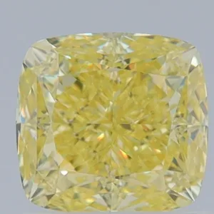 1.27 Carat Cushion Modified Fancy Yellow VVS1 Natural Diamond