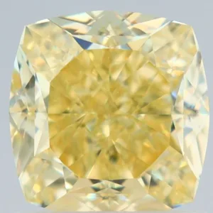 1.29 Carat Cushion Brilliant Fancy Yellow VS1 Natural Diamond
