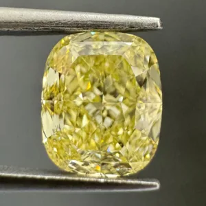1.3 Carat Cushion Modified Fancy Light Yellow VS1 Natural Diamond