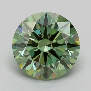 1.3 Carat Round Fancy Vivid Green VS1 Lab Diamond