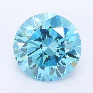 1.32 Carat Round Fancy Vivid Blue VS1 Lab Diamond