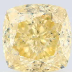 1.37 Carat Cushion Brilliant Fancy Yellow VS1 Natural Diamond