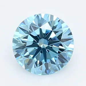 1.37 Carat Round Fancy Vivid Blue VS1 Lab Diamond