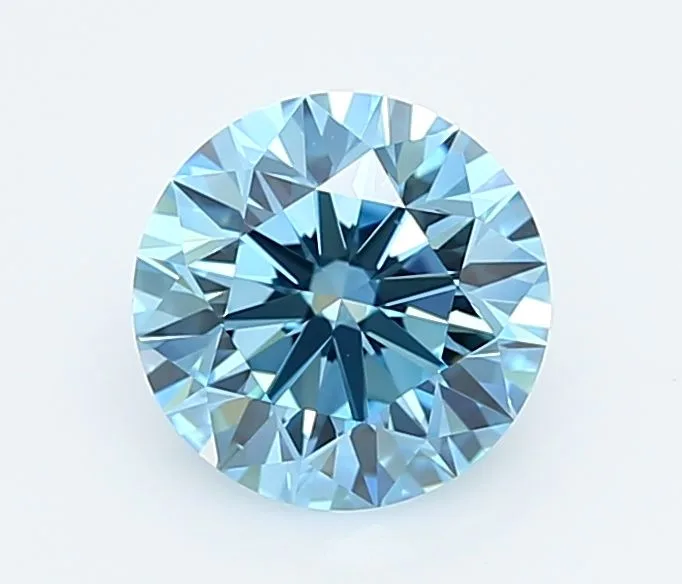 1.37 Carat Round Fancy Vivid Blue VS1 Lab Diamond 1 1.37 Carat Round Fancy Vivid Blue VS1 Lab Diamond