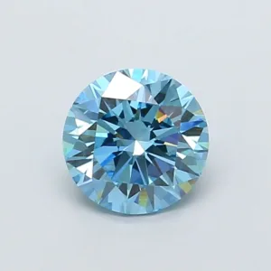 1.37 Carat Round Fancy Vivid Blue VVS2 Lab Diamond