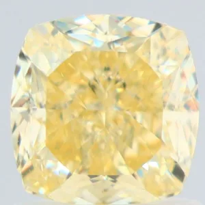 1.38 Carat Cushion Brilliant Fancy Yellow VS1 Natural Diamond