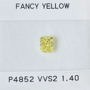 1.4 Carat Radiant Fancy Yellow VVS2 Natural Diamond