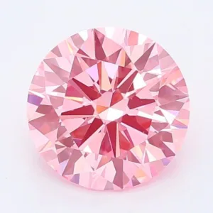 1.4 Carat Round Fancy Vivid Pink VS1 Lab Diamond