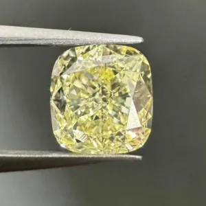 1.44 Carat Cushion Brilliant Fancy Light Yellow VS1 Natural Diamond