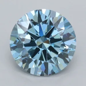 1.47 Carat Round Fancy Vivid Blue VVS2 Lab Diamond