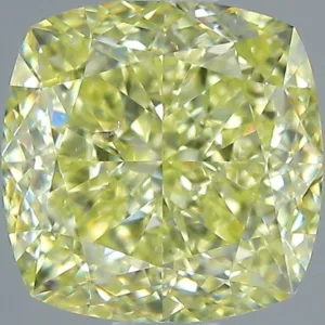 1.5 Carat Cushion Brilliant Faint Yellow SI1 Natural Diamond