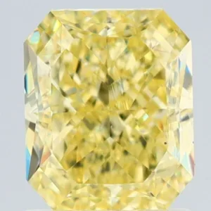1.5 Carat Radiant Fancy Yellow VS2 Natural Diamond