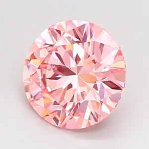 1.5 Carat Round Fancy Intense Pink VS1 Lab Diamond