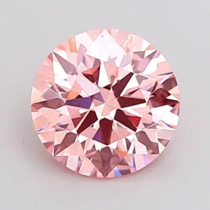 1.5 Carat Round Fancy Intense Pink VS2 Lab Diamond