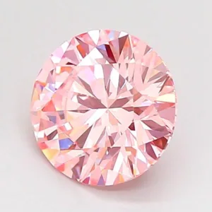 1.5 Carat Round Fancy Intense Pink VVS2 Lab Diamond