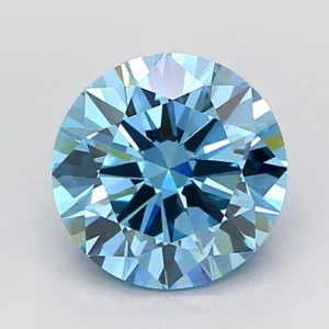 1.5 Carat Round Fancy Vivid Blue VS1 Lab Diamond