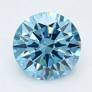 1.5 Carat Round Fancy Vivid Blue VVS2 Lab Diamond
