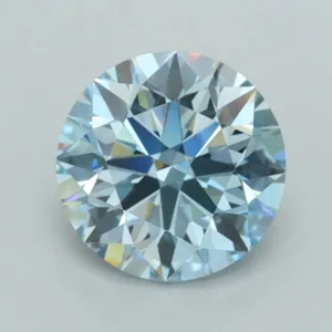 1.5 Carat Round Fancy Vivid Blue VVS2 Lab Diamond