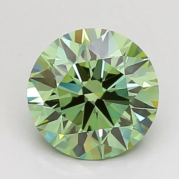 1.5 Carat Round Fancy Vivid Green VVS2 Lab Diamond 1 1.5 Carat Round Fancy Vivid Green VVS2 Lab Diamond