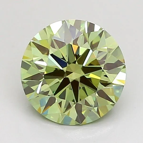 1.5 Carat Round Fancy Vivid Green VVS2 Lab Diamond 1 1.5 Carat Round Fancy Vivid Green VVS2 Lab Diamond