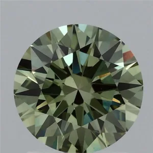 1.5 Carat Round Fancy Vivid Green VVS2 Lab Diamond