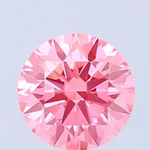 1.5 Carat Round Fancy Vivid Pink VS1 Lab Diamond