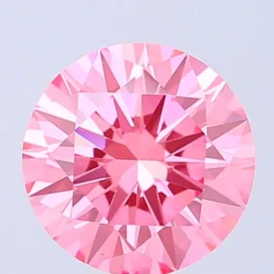 1.5 Carat Round Fancy Vivid Pink VS1 Lab Diamond