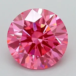 1.5 Carat Round Fancy Vivid Pink VS1 Lab Diamond
