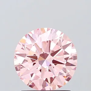 1.5 Carat Round Fancy Vivid Pink VS2 Lab Diamond