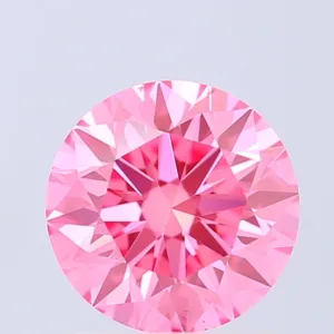 1.5 Carat Round Fancy Vivid Pink VS2 Lab Diamond