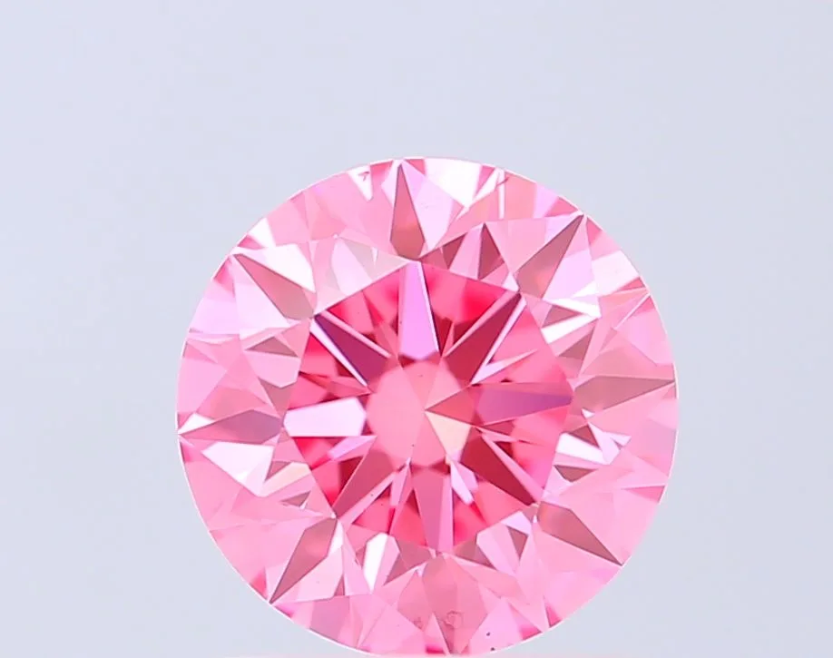 1.5 Carat Round Fancy Vivid Pink VS2 Lab Diamond 1 1.5 Carat Round Fancy Vivid Pink VS2 Lab Diamond