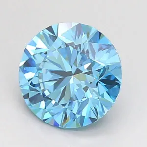 1.51 Carat Round Fancy Vivid Blue VS2 Lab Diamond
