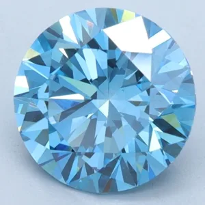 1.51 Carat Round Fancy Vivid Blue VS2 Lab Diamond