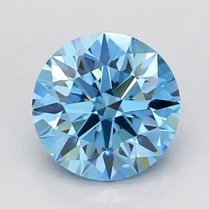 1.51 Carat Round Fancy Vivid Blue VVS2 Lab Diamond