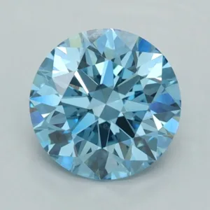 1.51 Carat Round Fancy Vivid Blue VVS2 Lab Diamond