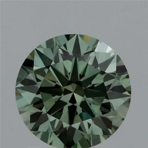 1.51 Carat Round Fancy Vivid Green VS1 Lab Diamond