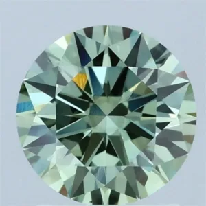 1.51 Carat Round Fancy Vivid Green VS2 Lab Diamond