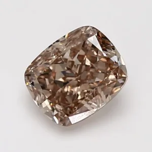 1.52 Carat Cushion Brilliant Fancy Orange Brown VS1 Natural Diamond