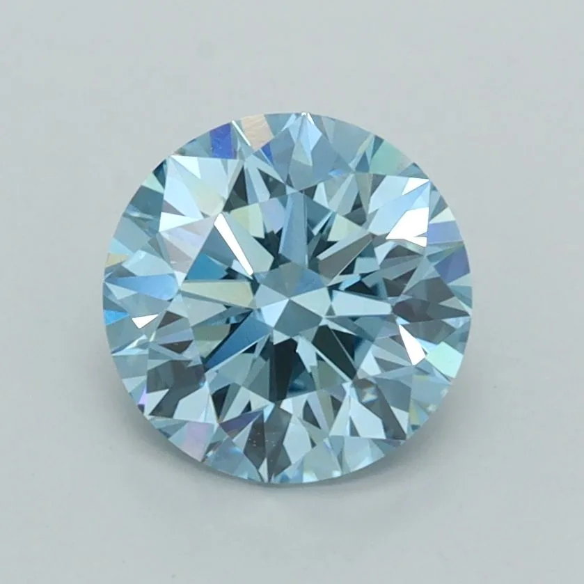 1.52 Carat Round Fancy Intense Blue VVS2 Lab Diamond 1 1.52 Carat Round Fancy Intense Blue VVS2 Lab Diamond