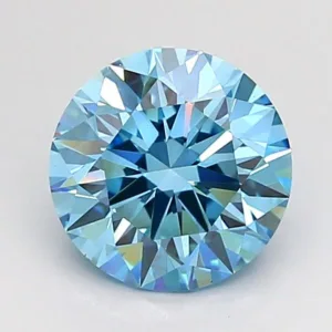 1.52 Carat Round Fancy Vivid Blue VS1 Lab Diamond