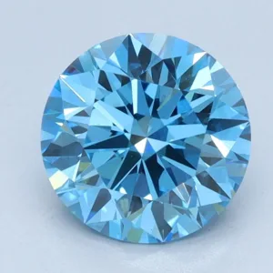 1.52 Carat Round Fancy Vivid Blue VS1 Lab Diamond