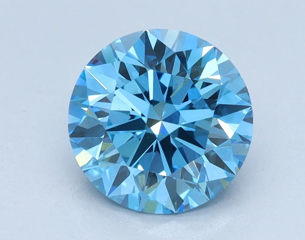1.52 Carat Round Fancy Vivid Blue VS1 Lab Diamond 1 1.52 Carat Round Fancy Vivid Blue VS1 Lab Diamond