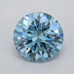 1.52 Carat Round Fancy Vivid Blue VS1 Lab Diamond