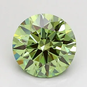 1.52 Carat Round Fancy Vivid Green VS1 Lab Diamond